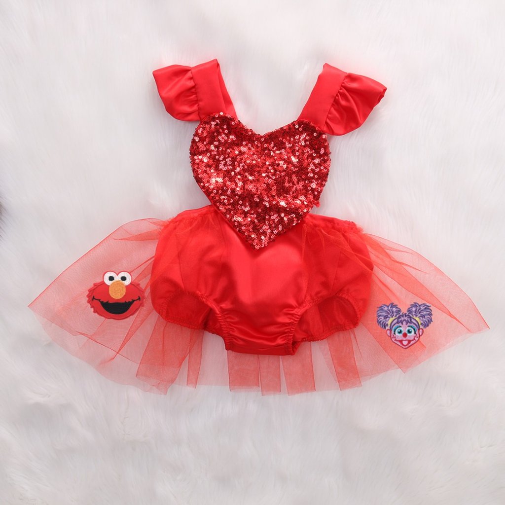 Elmo Dress Abby Cadabby Romper Sesame Street Dress Elmo Outfit Elmo Clothes